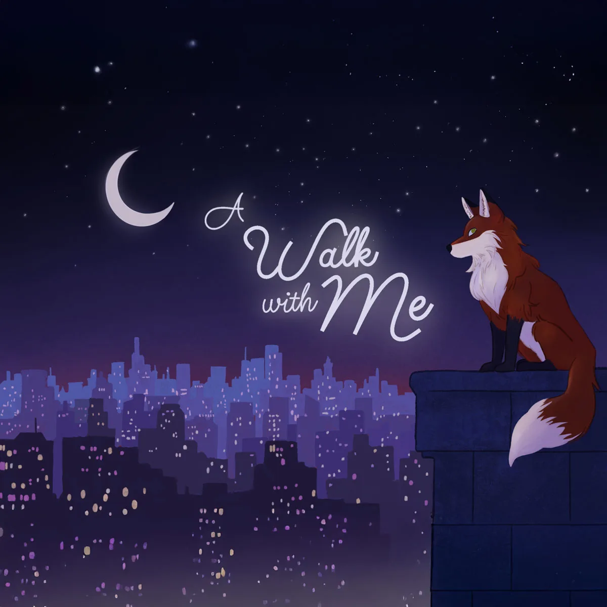 Walk with me to the quiet heart of the city - relaxing sleep audio - Art by Miss Diddles
